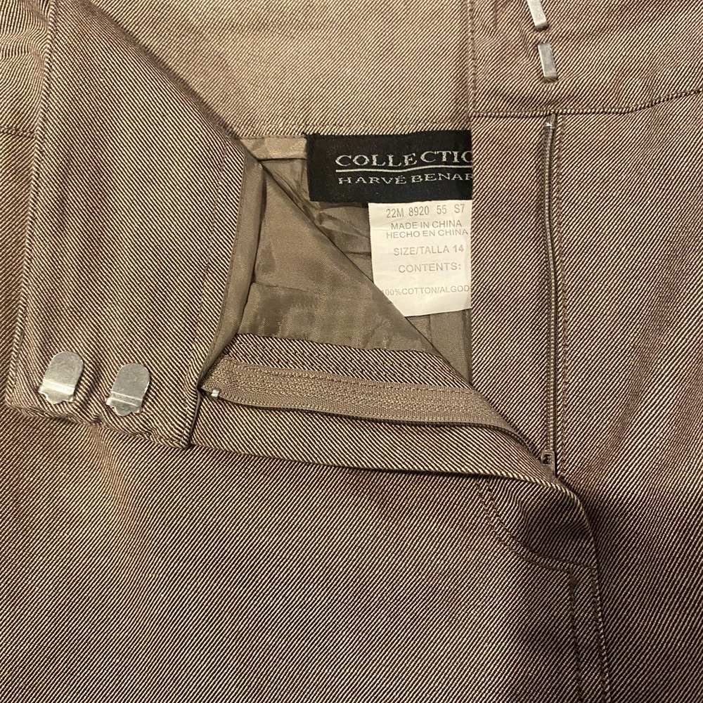 Harvé Benard Taupe Cotton skirt